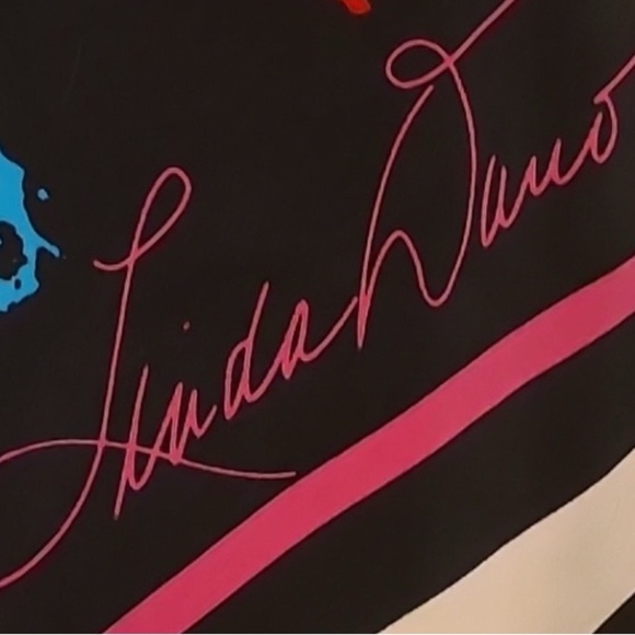 Silk Scarf Vintage Hearts 1980s - Picture 7 of 9